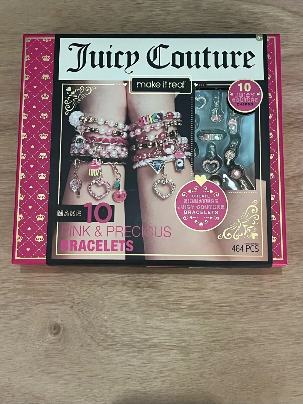 Juicy Couture Pink, White & Gold Charm Bracelet Kit